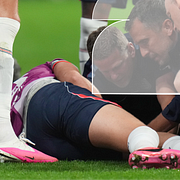 Jordan Henderson skadade sig under Englands firande efter vinsten mot Mexiko.