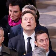 Elon Musk under återinvigningen av Notre Dame i december. 