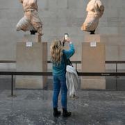 Parthenon-avdelningen på British Museum. Arkivbild. 