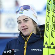 Ebba Andersson kom på tredje plats i damernas 20 km masstart vid Svenska skidspelen och världscupen i skidor i Falun.