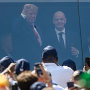 Donald Trump och Gianni Infantino under VM-finalen.