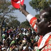 Robert Mugabe under ett valtal i Chitungwiza, Zimbabwe, den 26 juni 2008. 