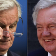 Michel Barnier och David Davis.