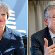 Theresa May och Frans van Houten.