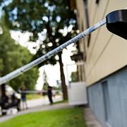 Polis har spärrat av ett stort område efter händelsen. Bild från en tidigare händelse i kommunen.