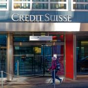 Deutsche Bank, Société Générale och Credit Suisse. Arkivbilder.