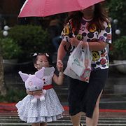 Arkivbild från en tidigare storm i Taiwan.