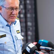 Norska polisdirektören Odd Reidar Humlegård under en presskonferens.