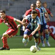 Brwa Nouri till vänster under dagens match mot Djurgården.