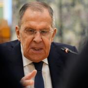 Rysslands utrikesminister Sergej Lavrov på G20-mötet i Brasilien. 