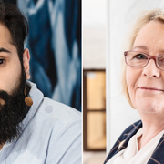 Hanif Bali och Irene Svenonius, ledamot i Moderaterna i Stockholms läns förbundsstyrelse. 