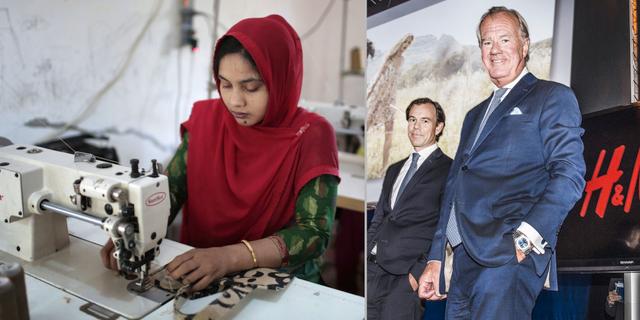  Textilarbetare i Bangladesh. Vd:n Karl-Johan Persson och styrelseordföranden och storägaran Stefan Persson på H&M:s årstämma. A.M. Ahad / TT / NTB Scanpix. Tomas Oneborg/SvD/TT / TT NYHETSBYRÅN