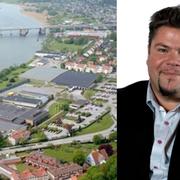 Fabriken i Kungälv till vänster. Miguel Odhner till höger. 