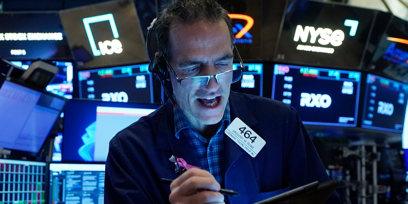 Investeraren Gregory Rowe på New York Stock Exchange. Arkivbild.
