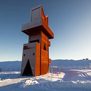 Bygget av stålverket i Norra Svartbyn, Boden.