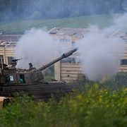 Israels militär vid gränsen till Libanon, arkivbild.