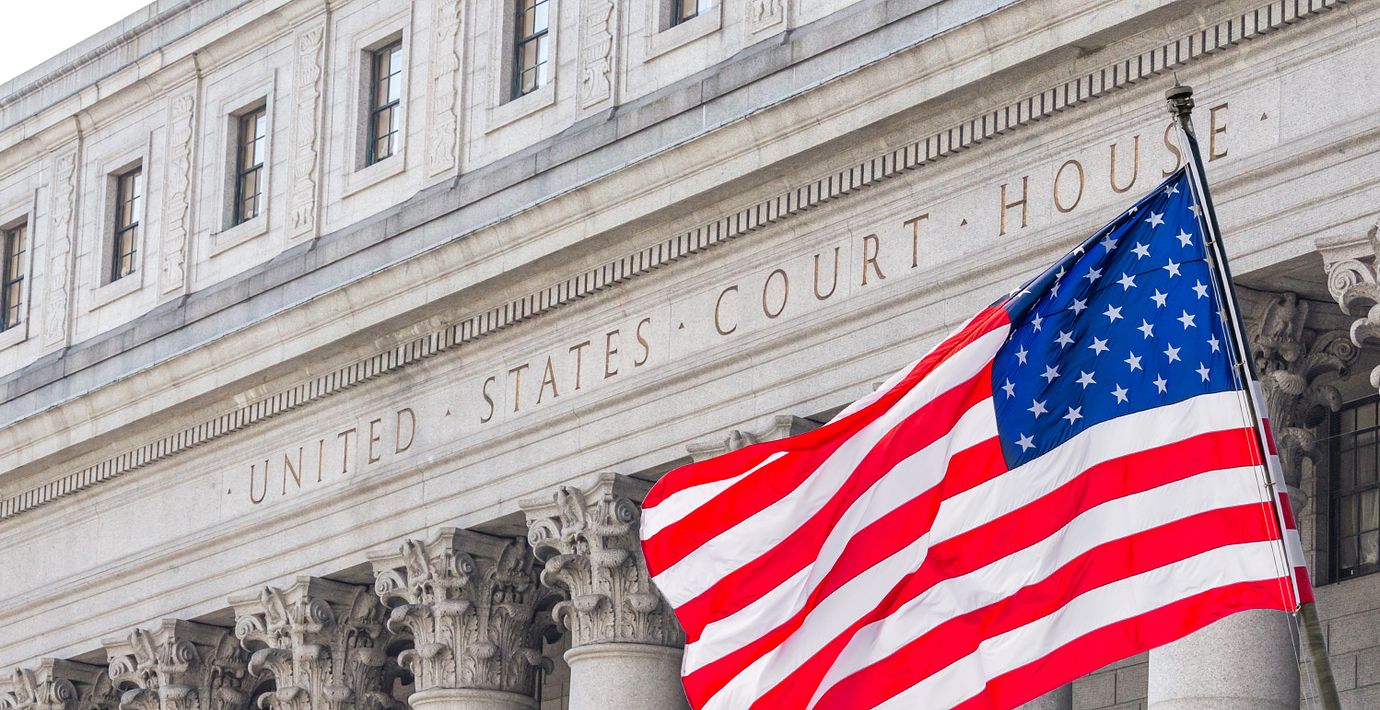 Illustrationsbild, domstol i New York.