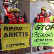 Greenpeace-aktivister bordade en Statoil-rigg i Barents hav 2014.