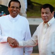 Maithripala Sirisena och president Rodrigo Duterte. 