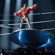 Den ickebinära Eurovisionvinnaren Nemo från Schweiz.