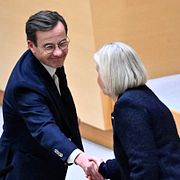 Statsminister Ulf Kristersson (M) och Socialdemokraternas partiledare Magdalena Andersson.