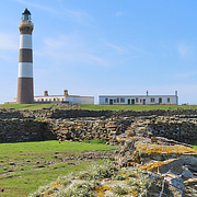 Lilla ön North Ronaldsay utanför Orkneyöarna i Skottland.