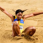 Khaddi Sagnia under hoppfinalen.