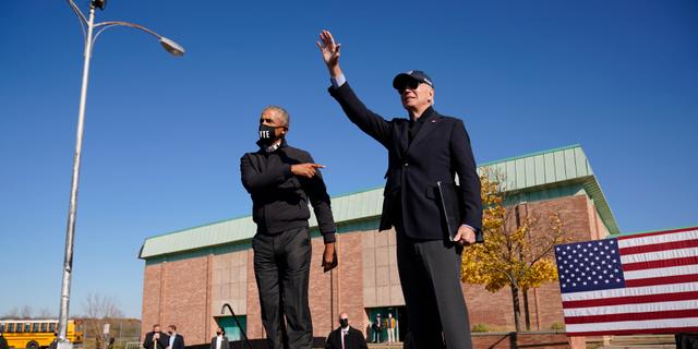 Barack Obama och Joe Biden.  Andrew Harnik / TT NYHETSBYRÅN