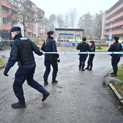 Bild efter explosion i Bagarmossen, Stockholm, den 28 januari. 