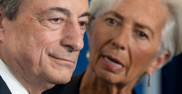Mario Draghi och Christine Lagarde Boris Roessler / AP