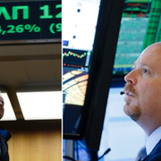 Atenbörsen och Wall Street.