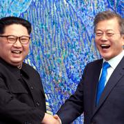 Arkivbild: Kim Jong-Un och Moon Jae-In