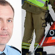 Peter Adlersson, presstalesperson vid polisen region Väst, till vänster. 