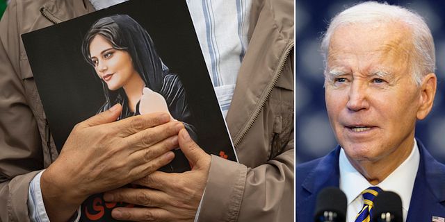 Bild från en protest/Joe Biden AP