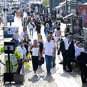 Uteliv på Strandvägen i Stockholm. Illustrationsbild.
