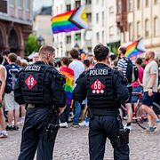 Tyska poliser, bild från 25 juli.