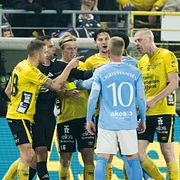 Bild från tjafset mellan Christiansen och Hamberg.