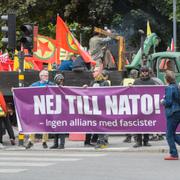 Demonstrationen på Norra Bantorget.