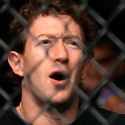 Metas vd Mark Zuckerberg på en MMA-match i Las Vegas, 7 mars.