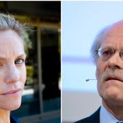 Swedbanks chefsekonom Anna Felländer och Riksbankschefen Stefan Ingves