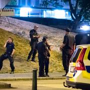 Polis på plats på von Rosens väg i Rosengård i Malmö natten till tisdagen efter att en man i 20-årsåldern skjutits till döds.