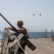 Arkivbild: Amerikanska marinen i Hormuz 2023. 