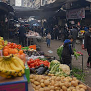 En marknad i Gaza city. 