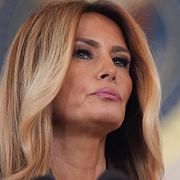 Melania Trump mötte reportrar på torsdagen.