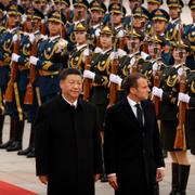 Xi Jinping och Macron i Frankrike, 2019. Mark Schiefelbein / AP