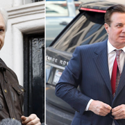 Arkivbilder: Assange/Manafort.