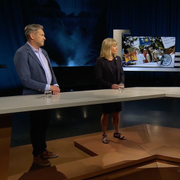 Svante Axelsson och Karin Lexén i SVT:s studio.