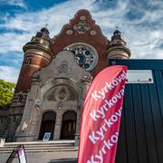 Lokal för förtidsröstning i kyrkovalet i Malmö.