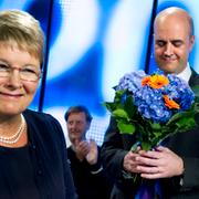 Olofsson och Reinfeldt under valrörelsen 2010