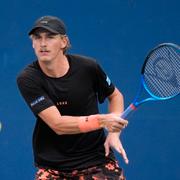 FILE - Max Purcell returns a shot to Tommy Paul, of the United States, during a second round match of the U.S. Open tennis championships, Thursday, Aug. 29, 2024, in New York. (AP Photo/Frank Franklin II, File)  tok305